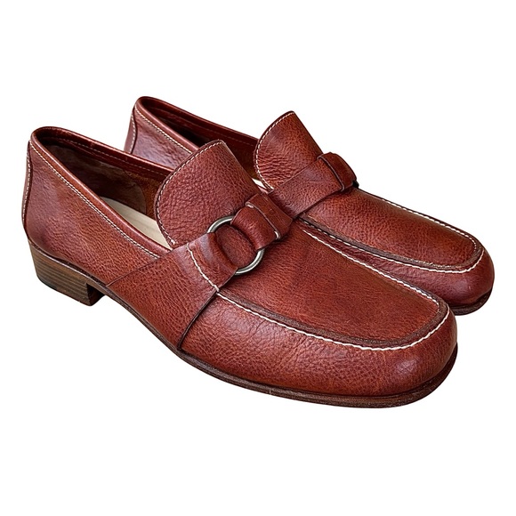 HENRY BEGUELIN Cognac Leather Loafers